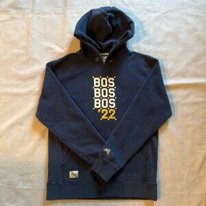 Tracksmith Men’s Boston Marathon 2022 Trackhouse Sweatshirt Hoodie, Navy, Sz M